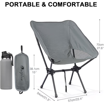 Portable and lightweight folding backpack chair for adults - with padded seat and backrest