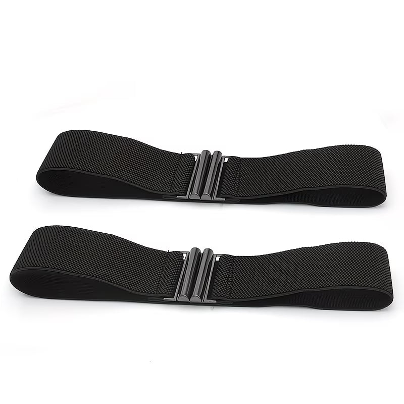1pc Women'S Black Elastic Waist Belt
