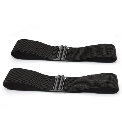 1pc Women'S Black Elastic Waist Belt