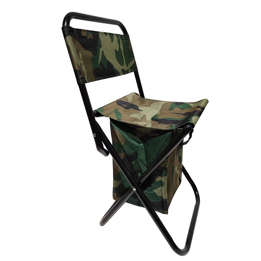 1-Piece Portable Folding Fishing Chair with Insulated Bag - Lightweight Outdoor Stool