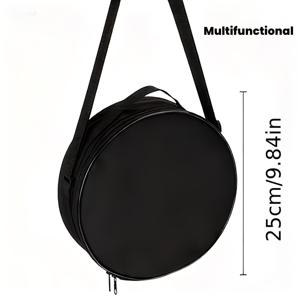 Folding Stool Storage Bag | Durable Black, Round Seat with Comfortable Cushion
