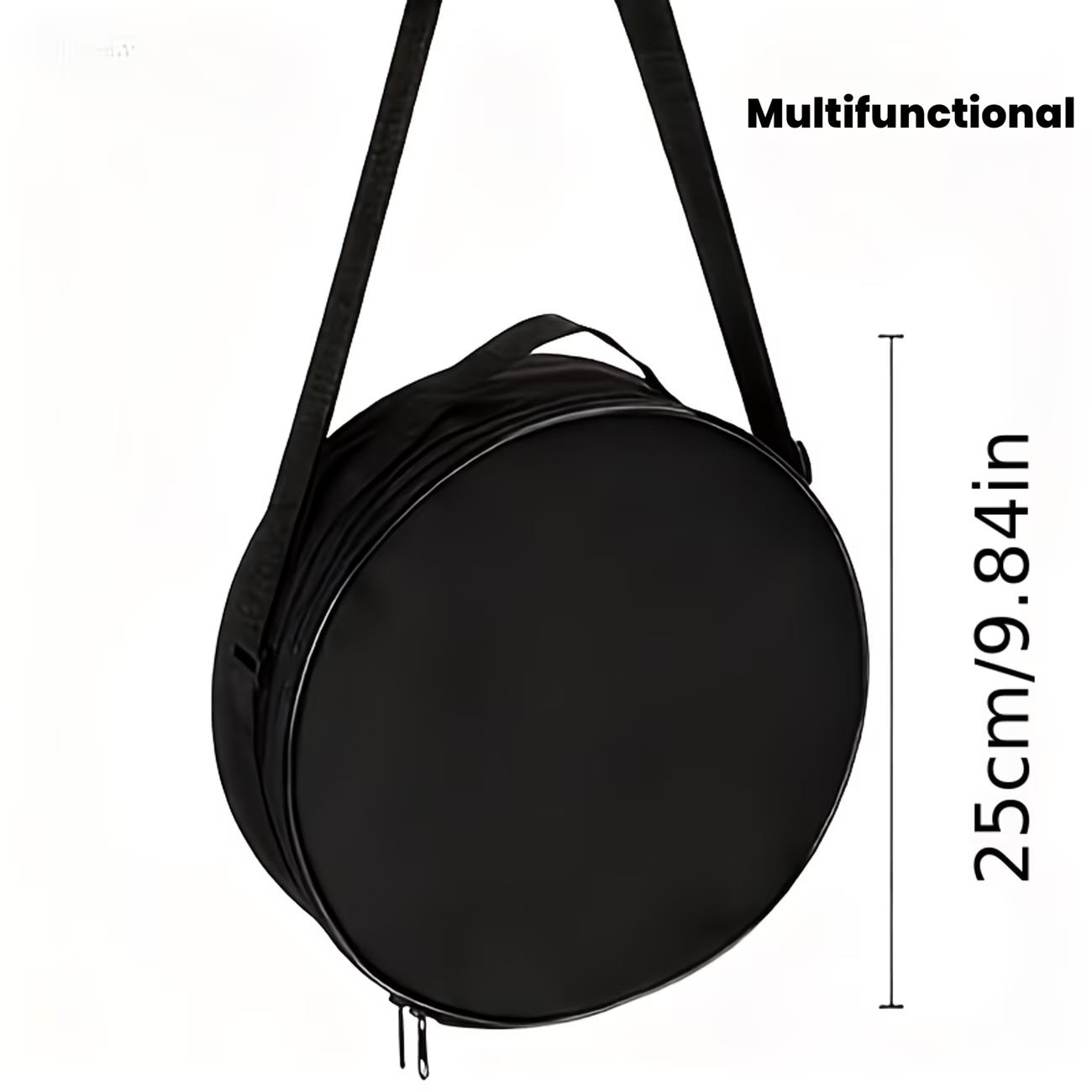 Folding Stool Storage Bag | Durable Black, Round Seat with Comfortable Cushion