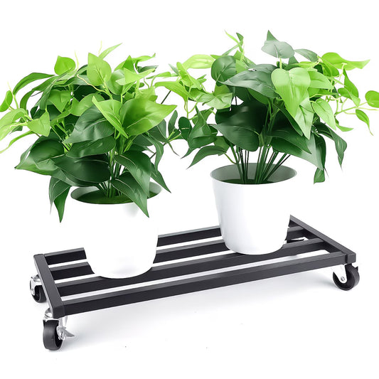 Heavy-duty mobile plant stand with locking casters