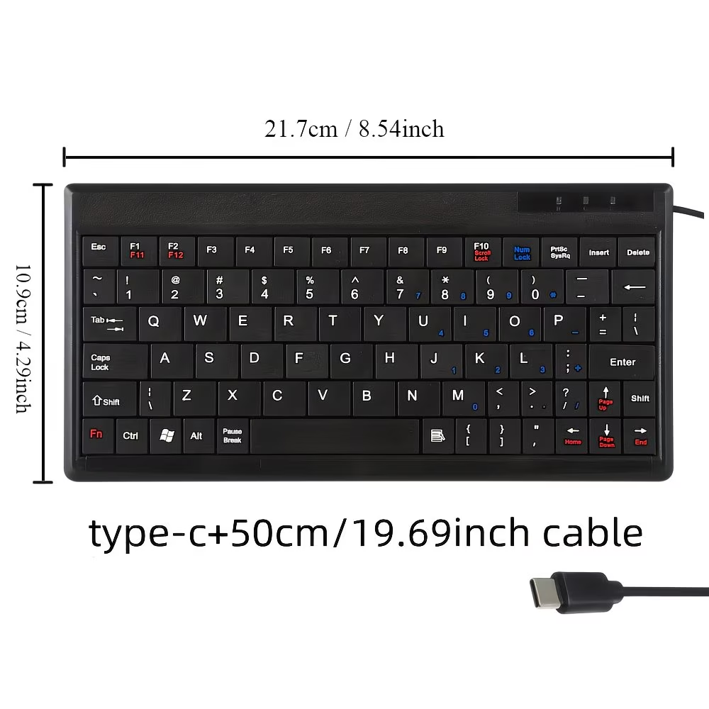 A compact and lightweight 8.5-inch mini keyboard designed specifically for educational and office use