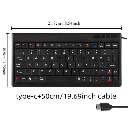 A compact and lightweight 8.5-inch mini keyboard designed specifically for educational and office use