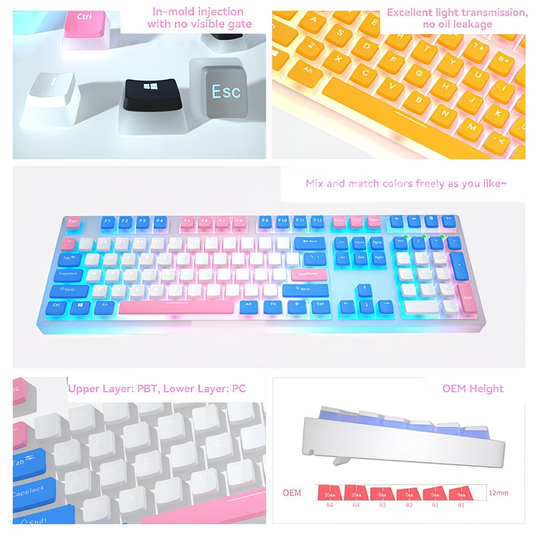 Shining keycap set with 165 buttons OEM configuration file