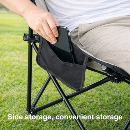 Folding camping chair, 600D Oxford cloth seat cushion, thickened steel frame