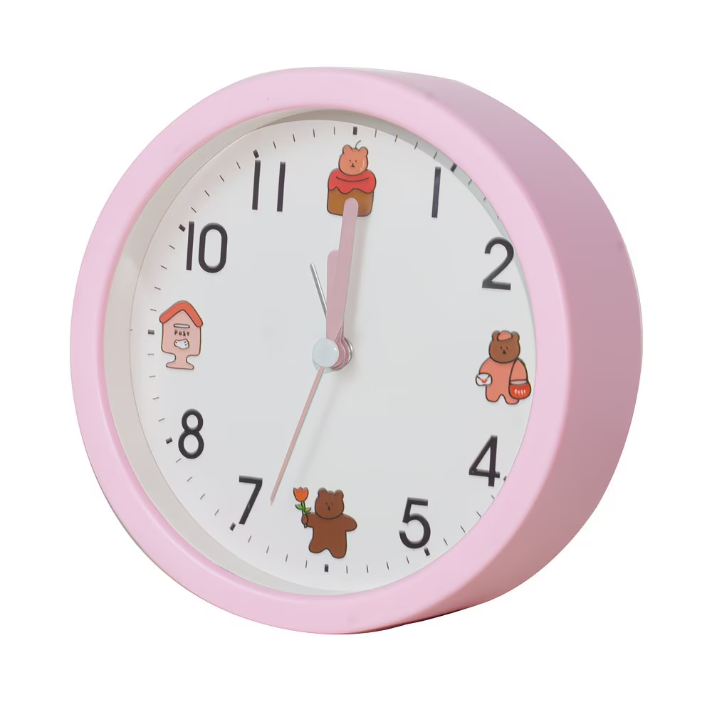 1 cute cartoon alarm clock, modern minimalist creative desk clock