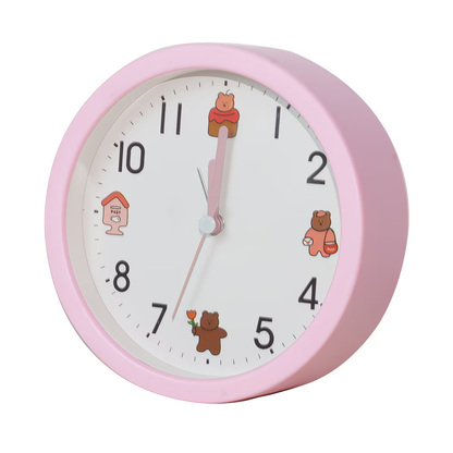 1 cute cartoon alarm clock, modern minimalist creative desk clock