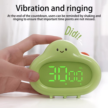 An elegant pear shaped digital clock with countdown and up counting functions, as well as three alarm clocks, suitable for home, bedroom, kitchen, yoga, and exercise