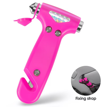 Black car safety hammer and window breaker
