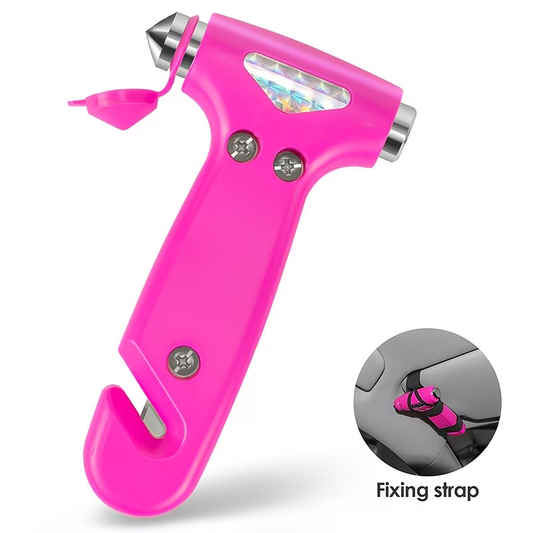 Black car safety hammer and window breaker