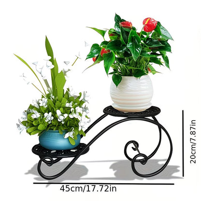 Double-Layer Flower Rack