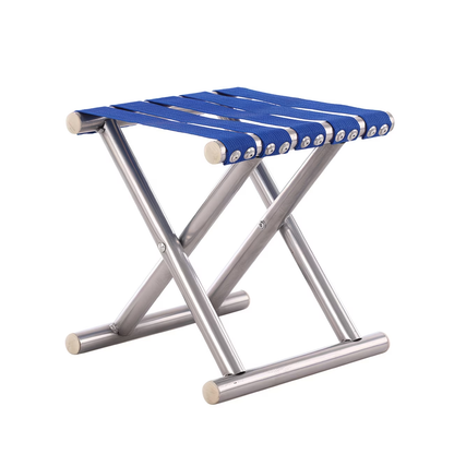 Small folding stool, outdoor metal camping heavy-duty chair, footstool