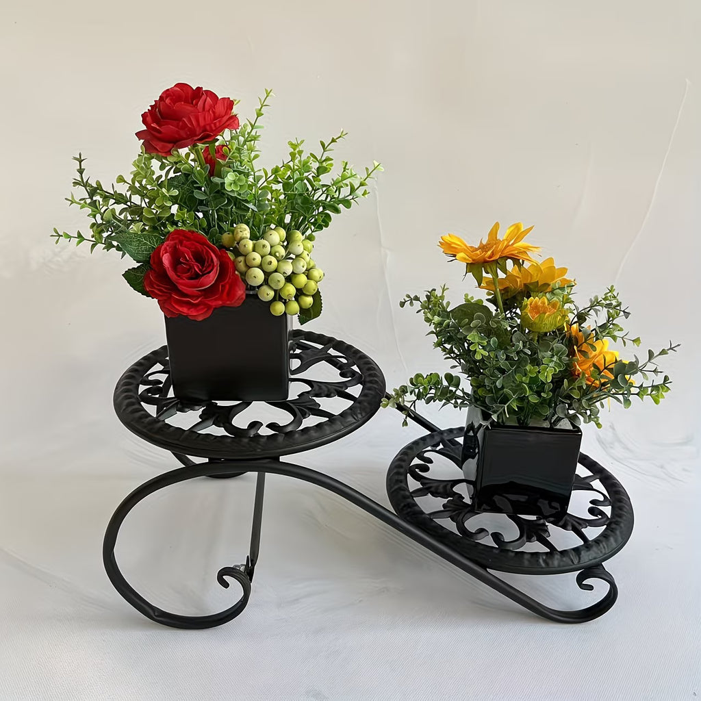 Double-Layer Flower Rack