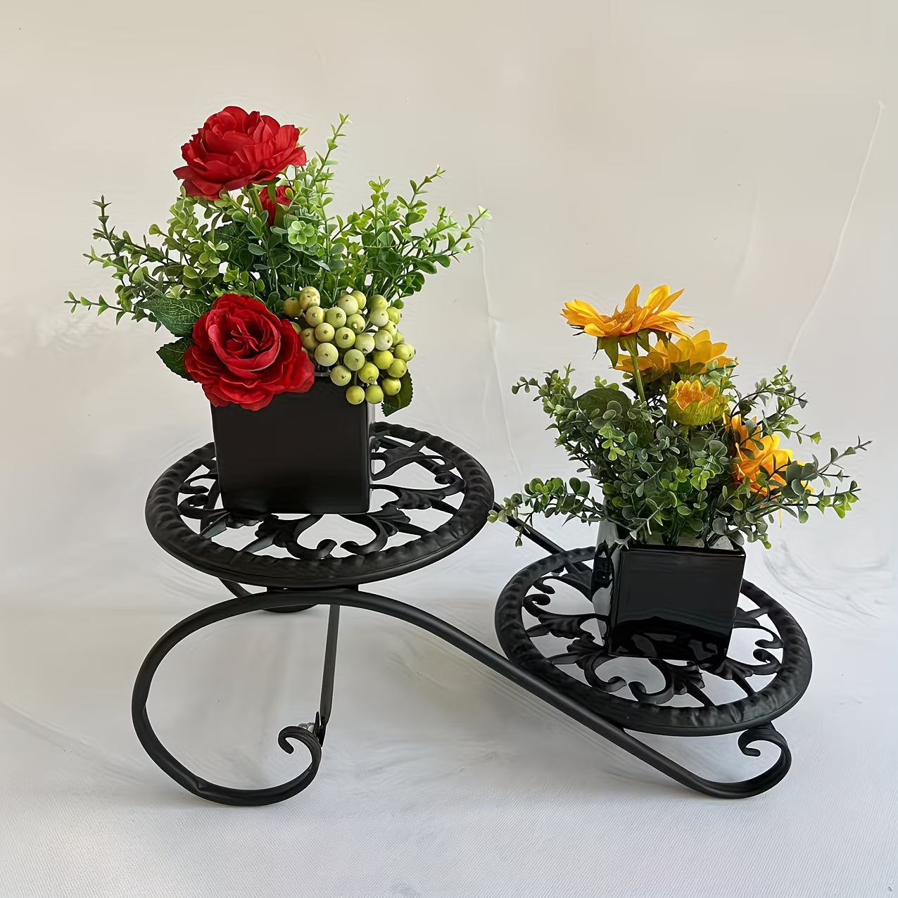 Double-Layer Flower Rack