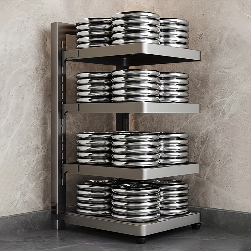 Kitchen cabinet sink under-pane pot, pan, and bowl storage rack