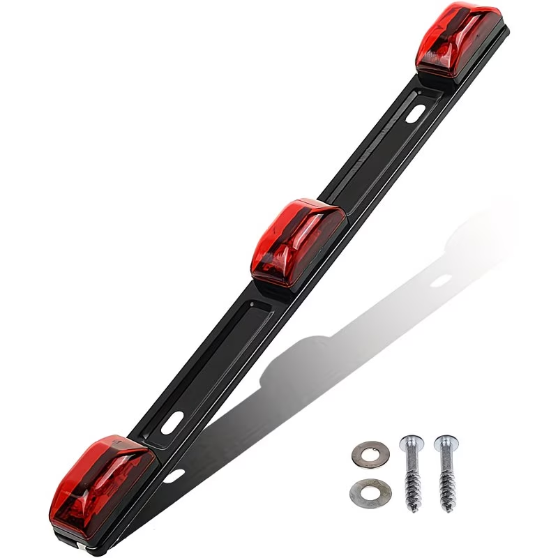 3 lights sealed stainless steel iron frame light strip, LED light strip red LED light strip black base