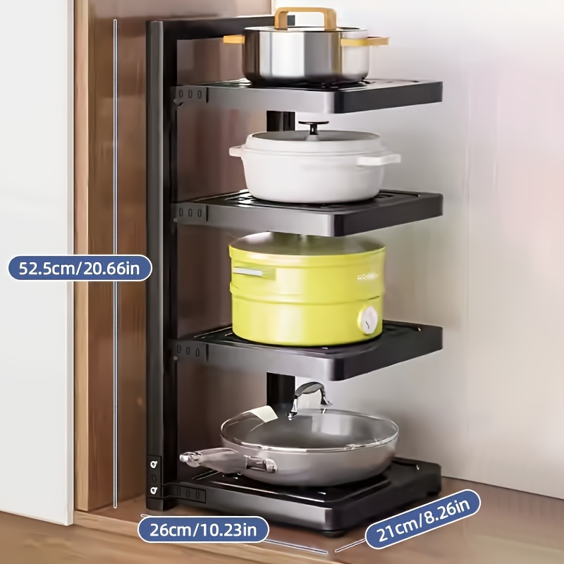 Kitchen cabinet sink under-pane pot, pan, and bowl storage rack