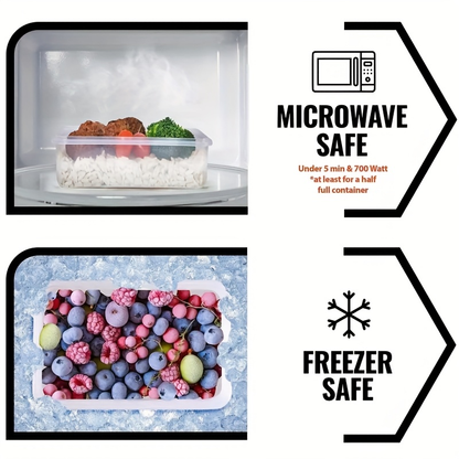 8-pack kitchen refrigerator storage boxes with flip lids