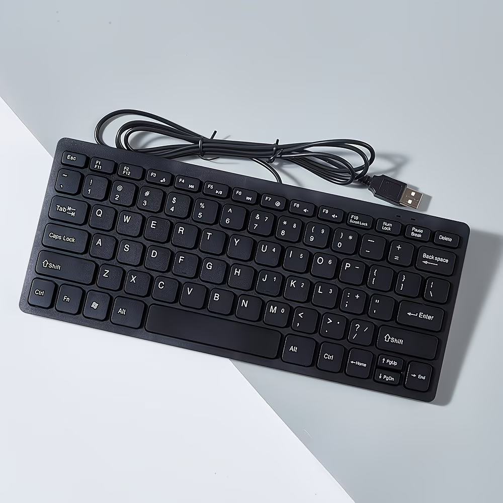 Ultra thin USB ergonomic keyboard, suitable for 12 inch laptops and desktops