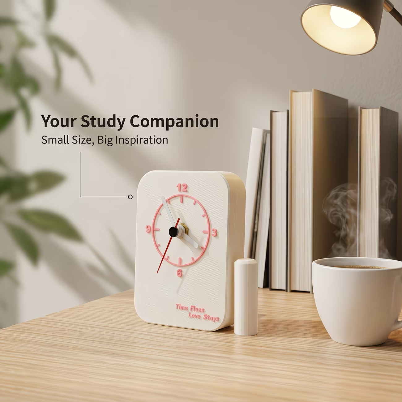Cute, simple, and detachable vertical clock, compact and quiet wall clock, portable and space saving desktop clock