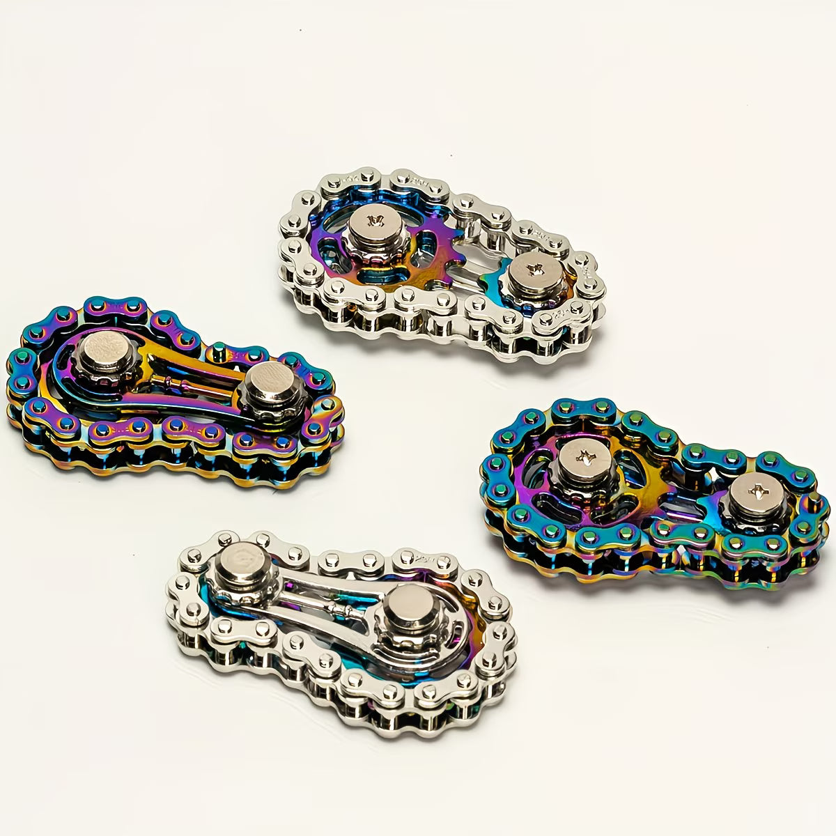 Bicycle chain fidget spinner
