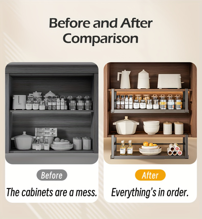 1-piece metal under-cabinet storage rack - no assembly required