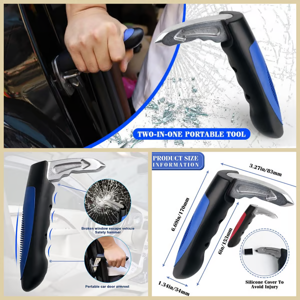 5-in-1 car handle assisted emergency escape system