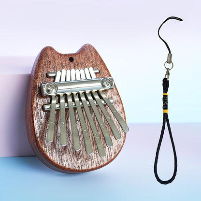8-Key Cat Mini Kalimba, Exquisite Finger Thumb Piano Marimba Music Accessory Pendant Gift