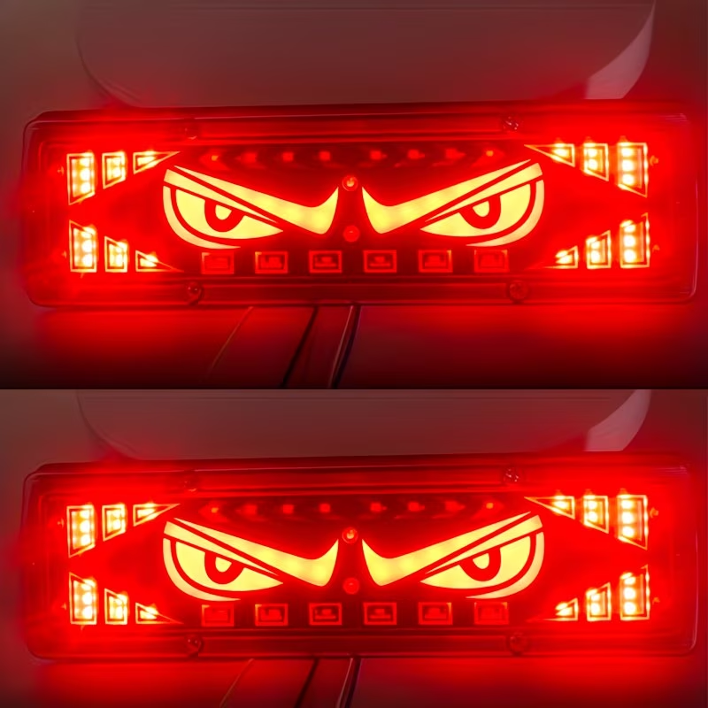 2 Pack LED Tail Light Devil's Eye Lamp Lion Dance Eye Super Bright Decorative Light