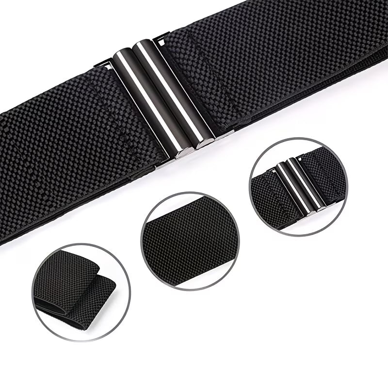 1pc Women'S Black Elastic Waist Belt