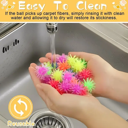 12-pack of interactive cat toy balls with suction cups, wall-climbing, made of rubber.