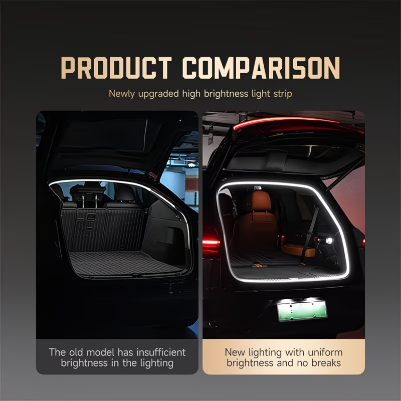 High-brightness luggage compartment lighting, ambient lighting, interior LED, no wiring required
