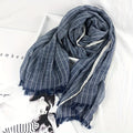 Vintage Style Tie-Dye Striped Scarf, Unisex