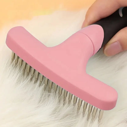 Stainless Steel Double-Row Pin Pet Grooming Comb