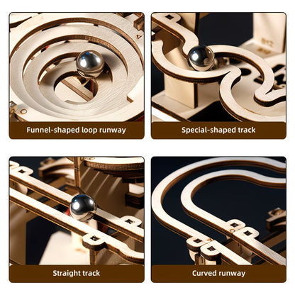 Wooden 3D Puzzle – Marble Run Model Kit