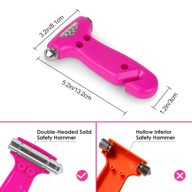 Black car safety hammer and window breaker