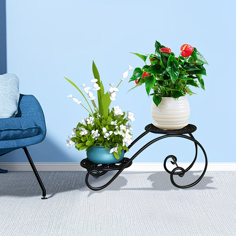 Double-Layer Flower Rack