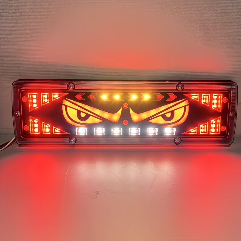 2 Pack LED Tail Light Devil's Eye Lamp Lion Dance Eye Super Bright Decorative Light