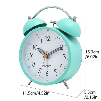 4.3-inch new color dual alarm clock, silent night light desktop clock