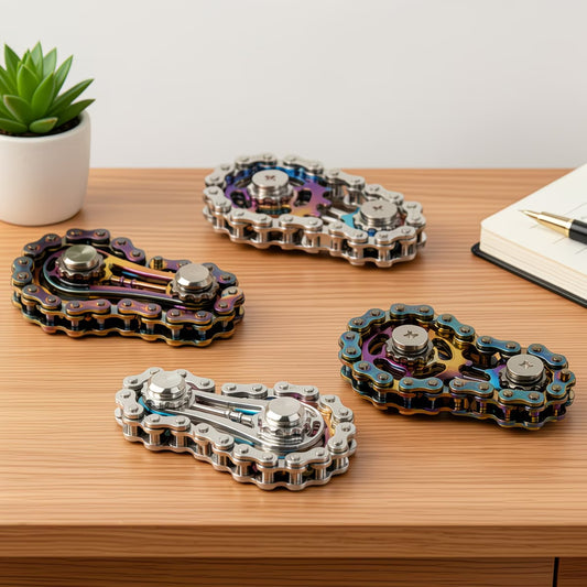 Bicycle chain fidget spinner