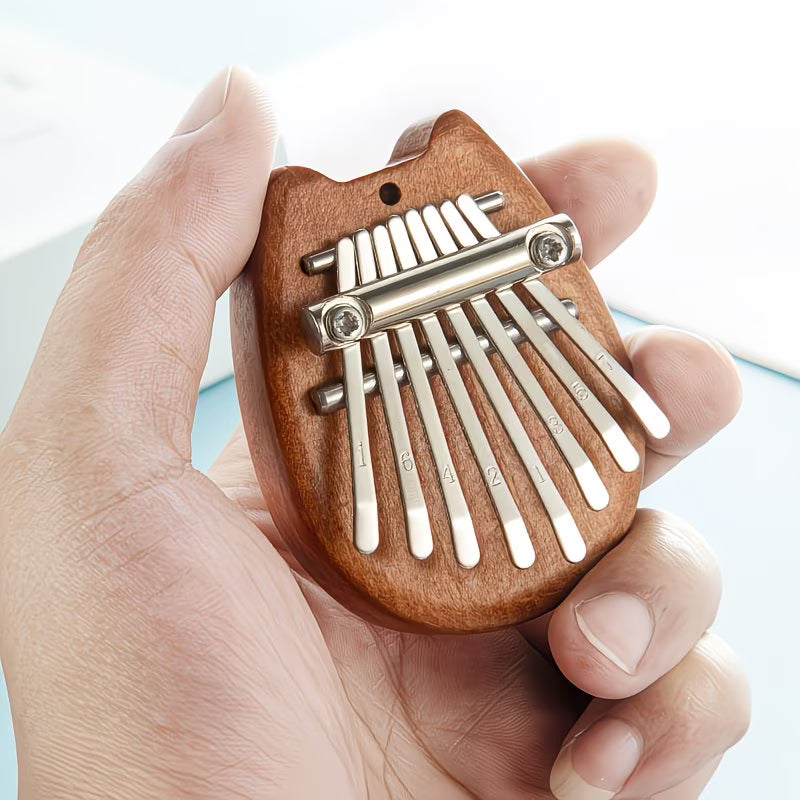 8-Key Cat Mini Kalimba, Exquisite Finger Thumb Piano Marimba Music Accessory Pendant Gift