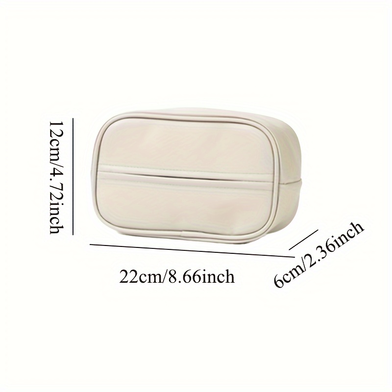 Car rear seat PU leather tissue box, universal seat back hanging tissue holder