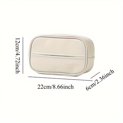 Car rear seat PU leather tissue box, universal seat back hanging tissue holder
