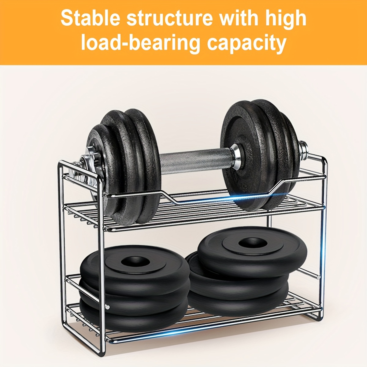 Double-layer stainless steel countertop storage rack/standing spice rack