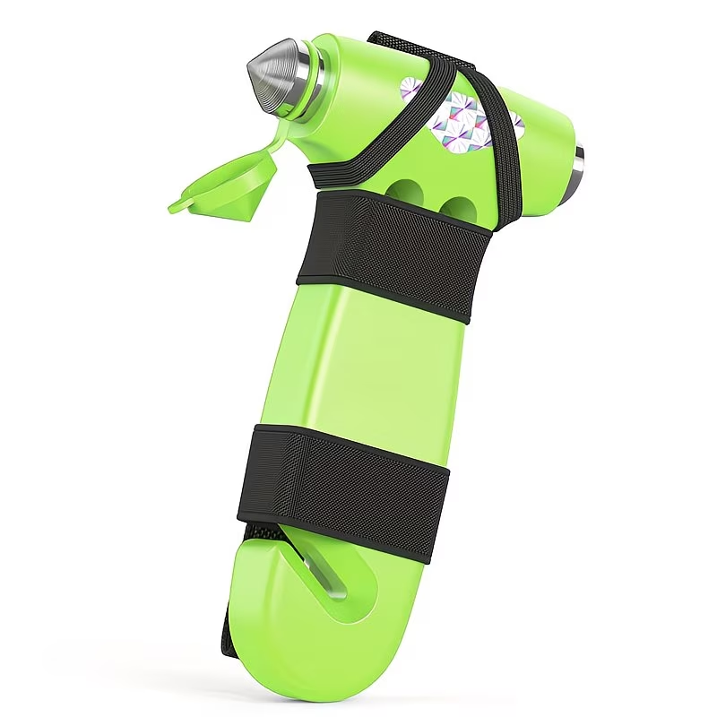 Black car safety hammer and window breaker