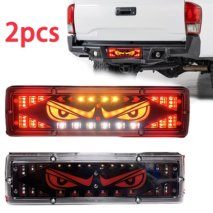 2 Pack LED Tail Light Devil's Eye Lamp Lion Dance Eye Super Bright Decorative Light