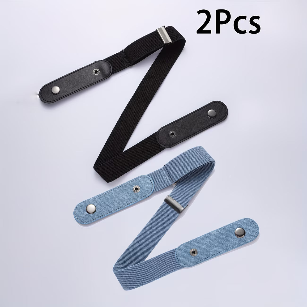 2-Pack Invisible Elastic Belt – Buckle-Free Adjustable Design