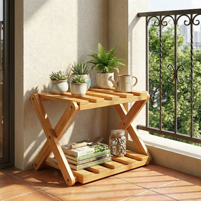 Tool-free flower stand; foldable shoe rack and storage shelf